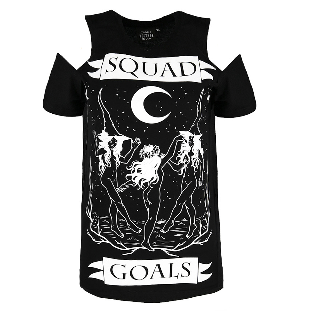 Restyle - Squad goals Ladies Tshirt - Oversized - Black